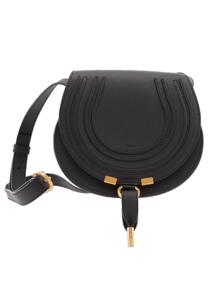 Chloe Black Leather Small Marcie Saddle Bag