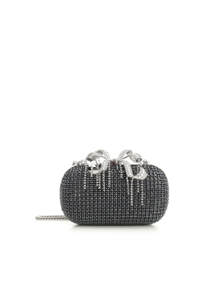 Self-Portrait Navy Chainmail Clutch