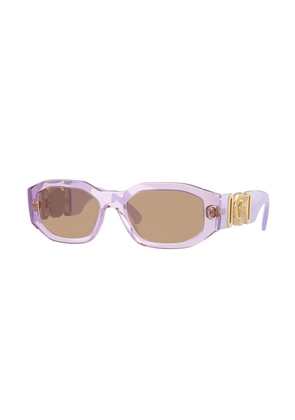 Versace Light Brown Geometric Ladies Sunglasses VE4361 552663 53