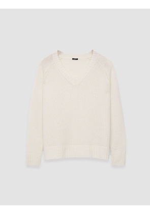 Open Cashmere V Neck Jumper - M