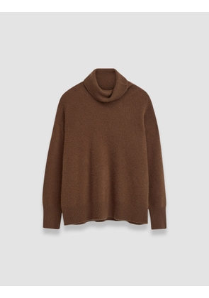 Brushed Cashmere High Neck Jumper - S