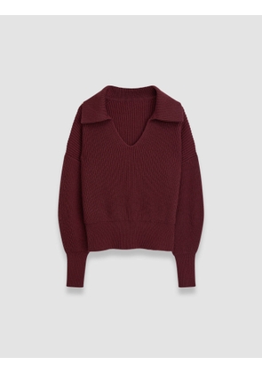 Light Cardigan Stitch Open Neck Jumper - XS