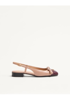 Valentino Garavani Valet Du Roi Kid Slingback Ballerina 25Mmm Woman ROSE CANNELLE/GARNET 35