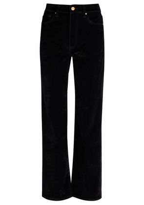 Paige Stevie Straight-leg Velvet Jeans - Black - 27 (W27 / UK8-10 / S)