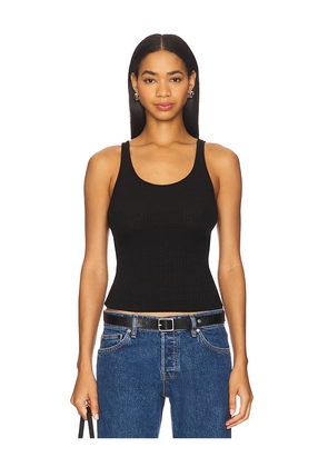 Enza Costa Military Rib Slim Tank Top in Black. Size L. Also in M.