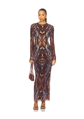 AFRM Didi Maxi Dress in Brown. Size L. Also in XS.