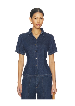 DL1961 Joice Shirt in Blue. Size L. Also in M, S, XS.