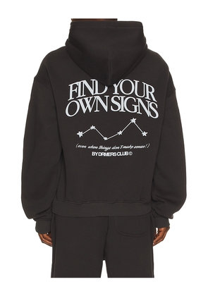 DRMERS CLUB Find Your Own Signs Hoodie in Black. Size L. Also in M, S, XL/1X.