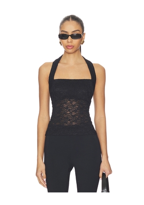 LIONESS Palisades Halter Top in Black. Size L. Also in M, S, XL, XS, XXS.