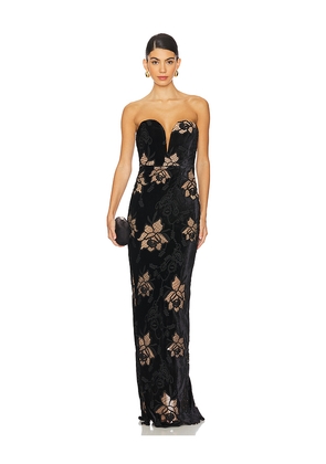 SAU LEE Viola Gown in Black. Size 6. Also in 00.