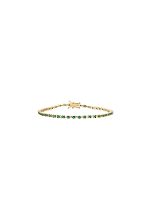 STONE AND STRAND Emerald Ace Tennis Bracelet in Green.