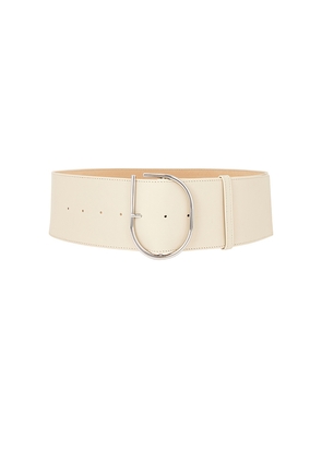 SIR. Rocco Wide Leather Belt in Cream. Size M/L. Also in XS/S.
