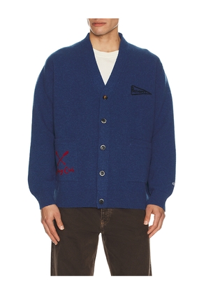 President's Pocket Cardigan in Blue. Size L. Also in M, S, XL/1X.