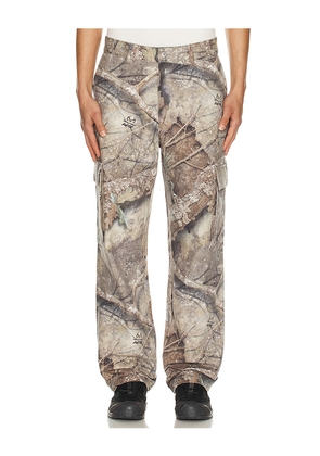 REPRESENT Real Tree Camo Cargo Pant in Brown. Size L. Also in S, XL/1X.