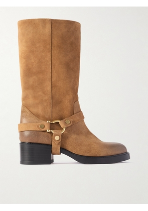 Chloé - Dakota Buckled Suede Ankle Boots - Brown - IT35,IT36,IT37,IT37.5,IT38,IT38.5,IT39,IT39.5,IT40,IT40.5,IT41