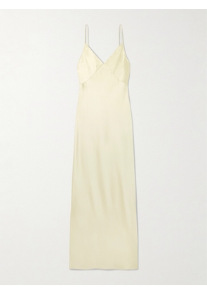 The Row - Barika Hammered-silk Midi Dress - Cream - US0,US2,US4,US6,US8,US10,US12