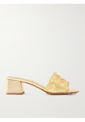 Bottega Veneta - Parco Metallic Intrecciato Leather Mules - Gold - EU 39,EU 40,EU 37,EU 41,EU 36