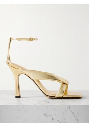 Bottega Veneta - Riva Padded Metallic Leather Sandals - Gold - EU 41,EU 36,EU 38,EU 37,EU 39,EU 40