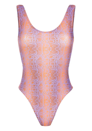 Amir Slama python print swimsuit - Multicolour