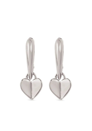 Dinny Hall Folded Heart hoops - Silver