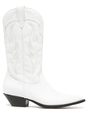 Sonora Santa embroidered cowboy boots - White