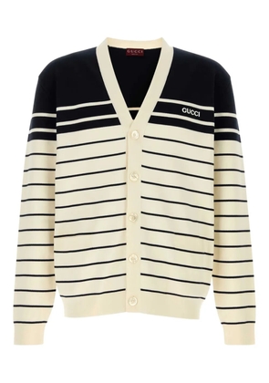 Gucci striped cotton cardigan - Neutrals