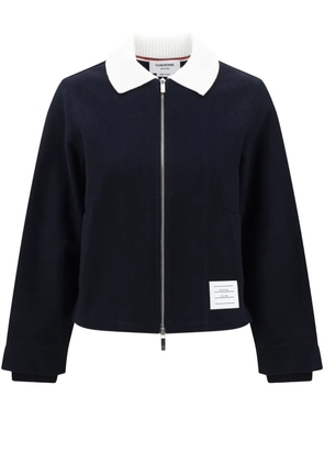Thom Browne logo patch jacket - Blue
