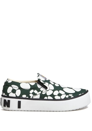 Marni x Carhartt floral-print slip-on sneakers - Green