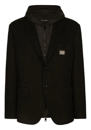 Dolce & Gabbana padded hooded gilet - Black