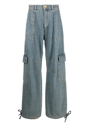 Moschino mid-rise wide-leg jeans - Blue