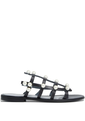 Elina Linardaki Dune pearl-embellished sandals - Black