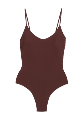 Fisico scoop-neck swimsuit - Brown