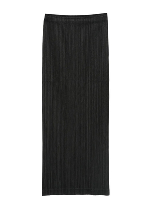Pleats Please Issey Miyake pleated straight skirt - Black