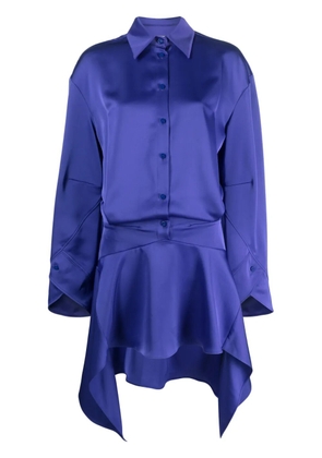 The Attico asymmetric-hem shirt dress - Purple