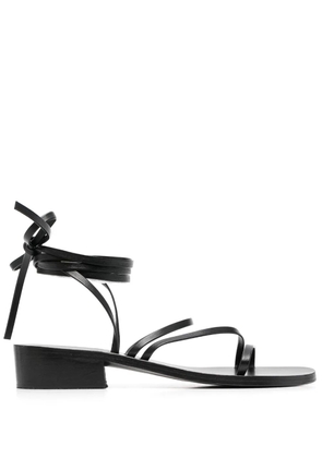 Ancient Greek Sandals 30mm Hara leather sandals - Black