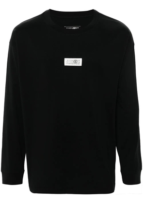 MM6 Maison Margiela numbers-tag long-sleeve T-shirt - Black