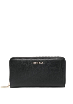 Coccinelle large Metallic Soft wallet - Black