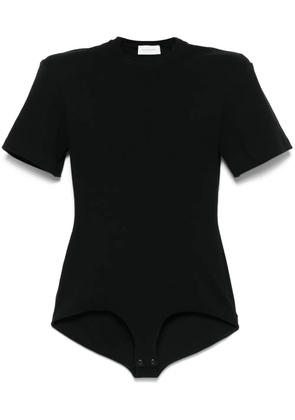 Magda Butrym ribbed short-sleeve bodysuit - Black