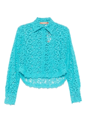 Ermanno Scervino floral-lace shirt - Blue