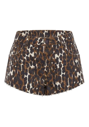 One Teaspoon Cheeky animal-print shorts - Brown