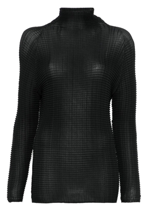 Issey Miyake pleated top - Black