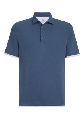 Brunello Cucinelli short-sleeve polo shirt - Blue