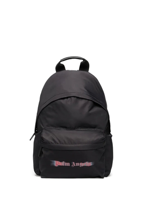 Palm Angels Kids blurred-logo backpack - Black