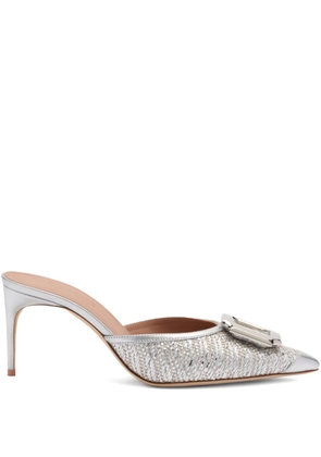Malone Souliers 70mm Mona mules - Silver