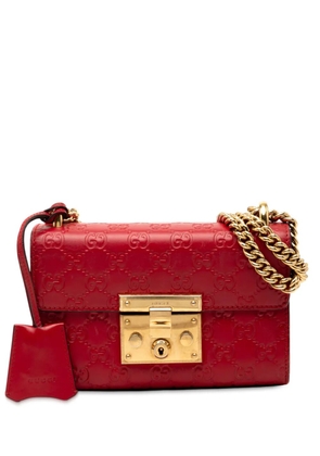 Gucci Pre-Owned 2016-2025 Small Guccissima Padlock crossbody bag - Red