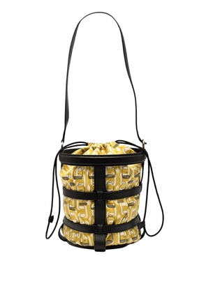 Hermès Pre-Owned 2016 Silk and Epsom Sac Musardine bucket bag - Black