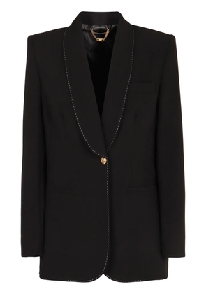 Elisabetta Franchi contrast-stitching blazer - Black