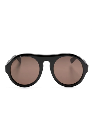 Chloé Eyewear logo-engraved pilot-frame sunglasses - Black