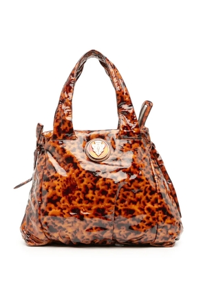 Gucci Pre-Owned 2016-2025 Patent Tortoise Shell Monogram Hysteria tote bag - Brown