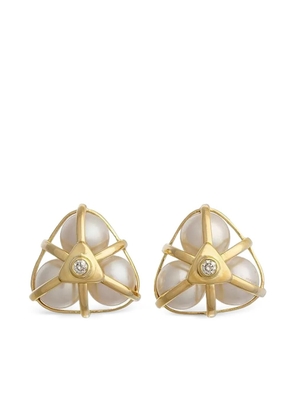 DENISE CASSOU 18K yellow gold diamond earrings